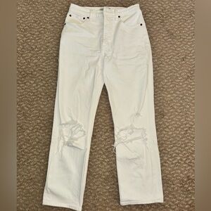Abercrombie Ultra High-Rose Ankle Straight Jeans